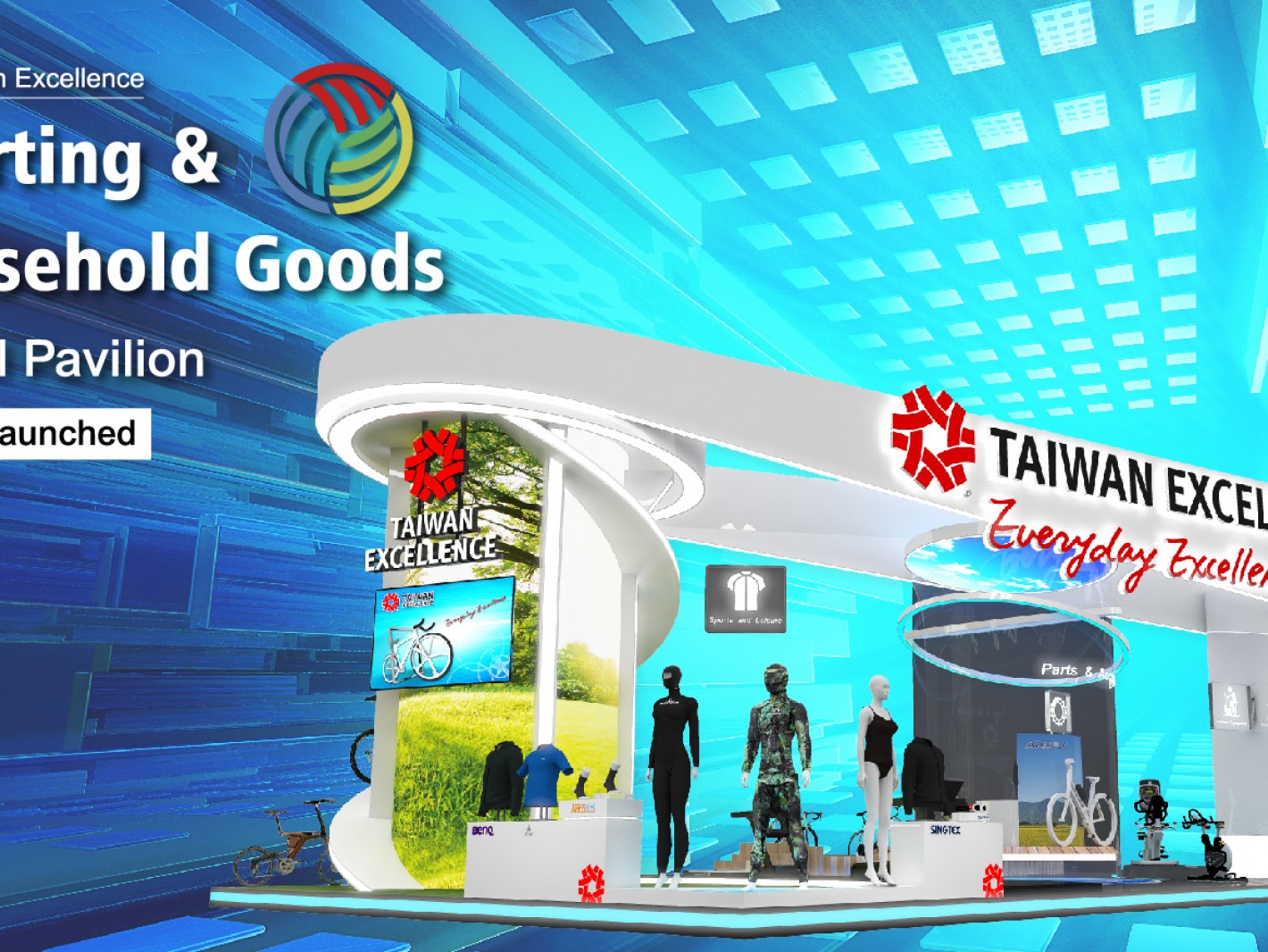 Taiwan Excellence Sporting & Household Goods Virtual Pavilion is newly launched! Simple clicks bring you to the  exhibition on-site.