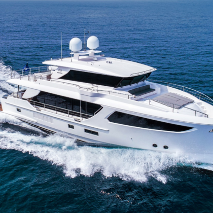 Horizon Yachts' 77 feet luxury motor yacht, winner of the 28th Taiwan Excellence Awards