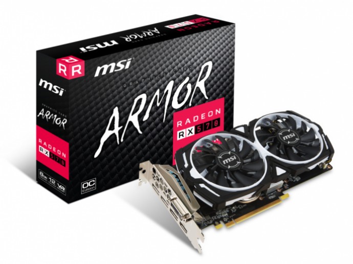 MSI、AMD RADEON RX 570搭載オーバークロックモデル 「RADEON RX 570 ARMOR 8G OC」を追加