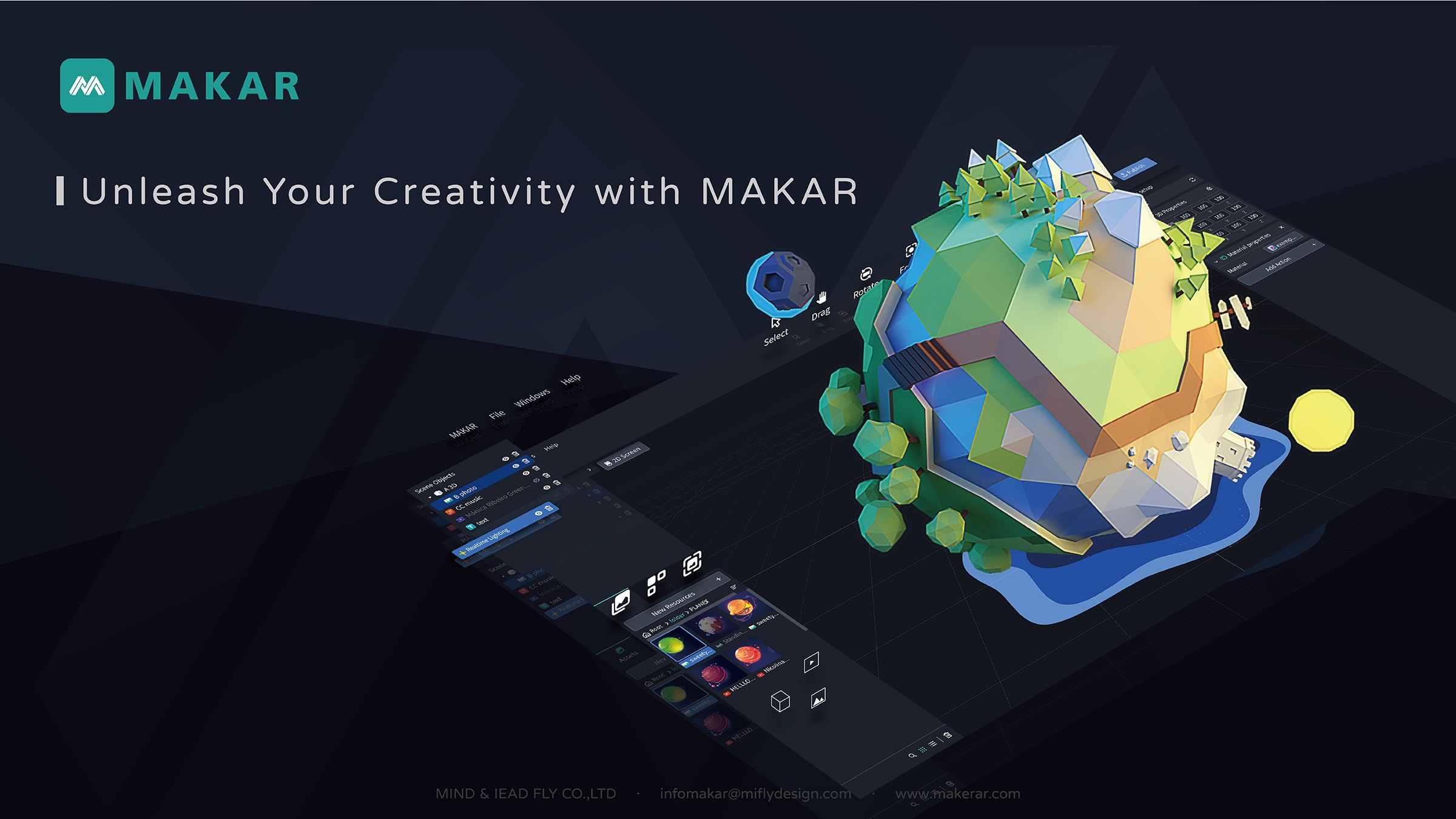 MAKAR, an AR/VR builder no-code platform.