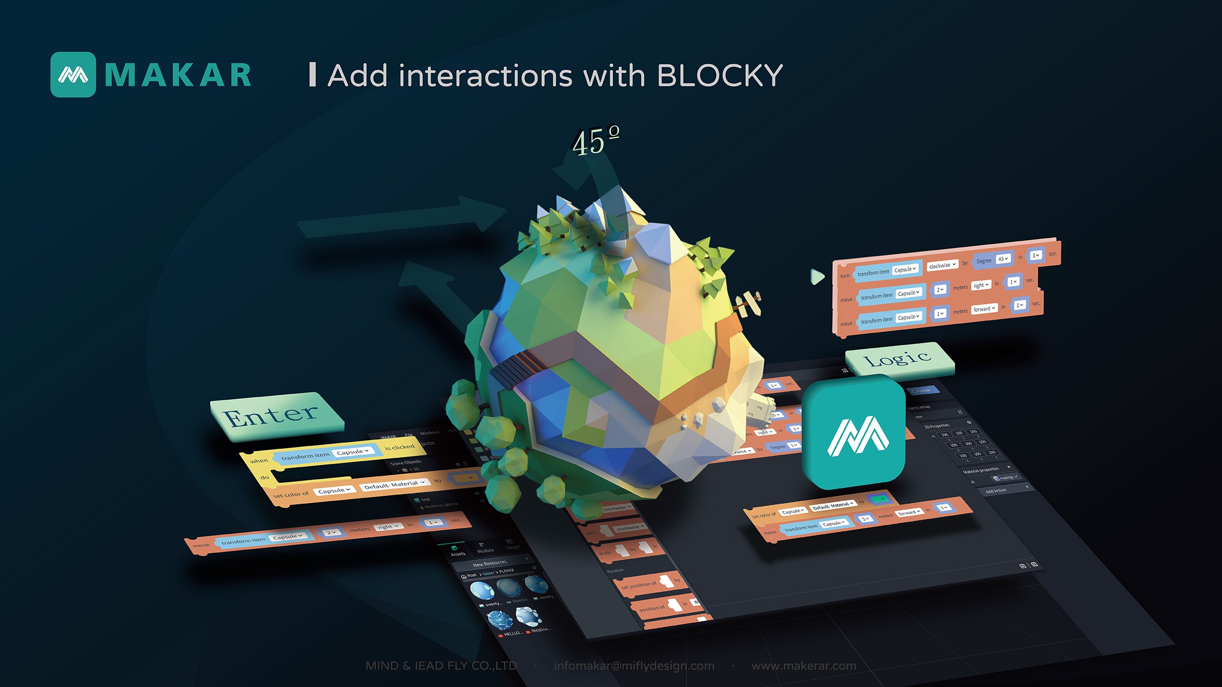 MAKAR, an AR/VR builder no-code platform.