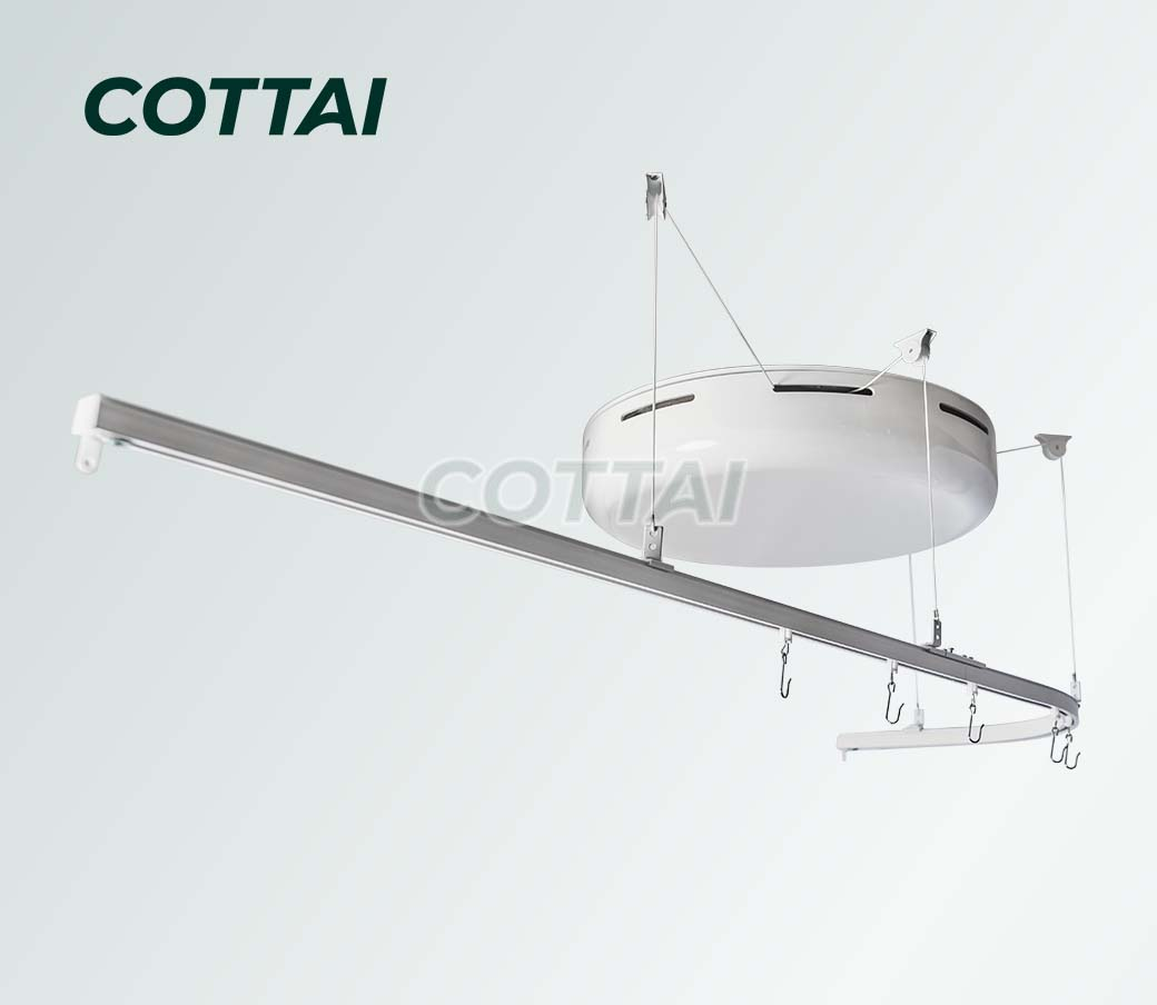 Auto lift up/down medical curtain module