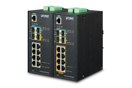 Industrial Gigabit + 20G Fiber Managed DIN-rail Ethernet Switch Series / PLANET Technology Corporation