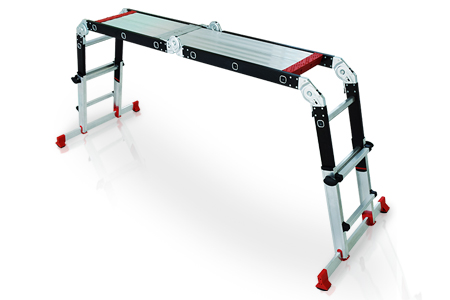 Multi-purpose Telescopic folding ladder w/platform