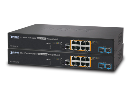 L2+ 8-Port 2.5G 802.3bt/at PoE + 2-Port 10G SFP+ Managed Multigigabit Switch / PLANET Technology Corporation