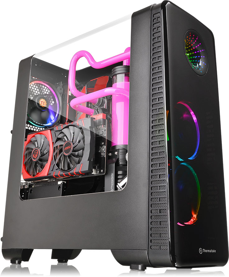 View 28 RGB Riing Edition Gull-Wing Window ATX Mid-Tower Chassis / Thermaltake Technology Co., Ltd.