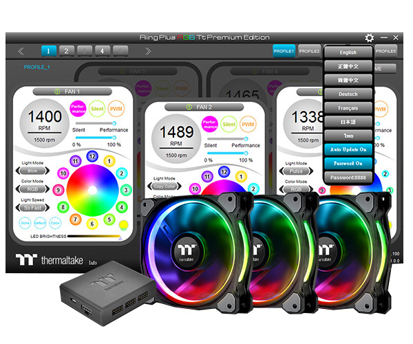 Riing Plus 14 LED RGB Radiator Fan TT Premium Edition-Thermaltake Technology Co., Ltd.