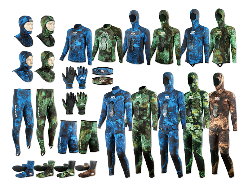 Spearfishing wetsuit and accessories