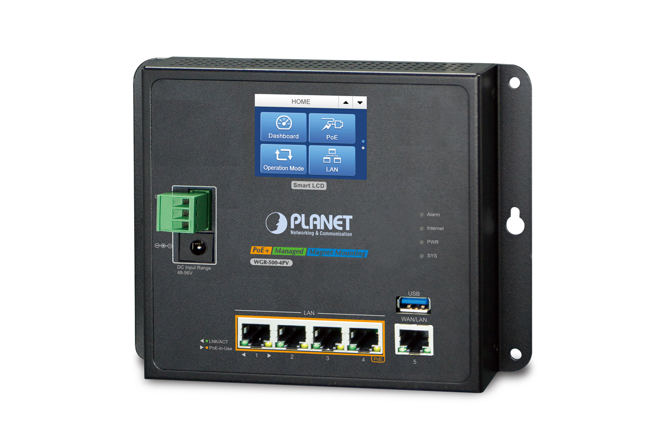 Industrial Flat-type Smart Router with Color Touch LCD Screen