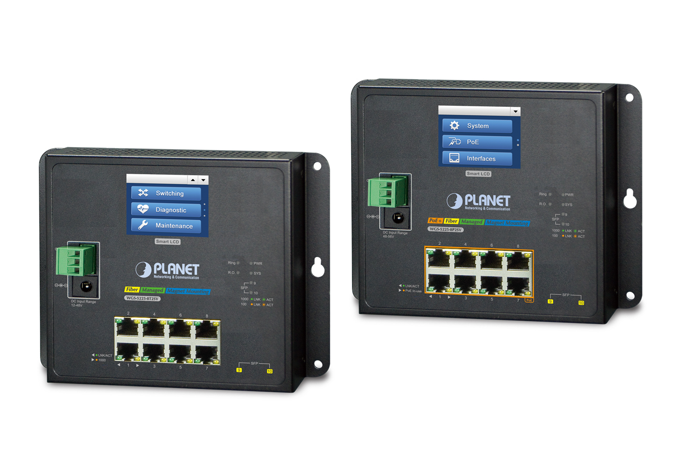 Industrial Flat-type L2+ Managed Switch with Color Touch LCD Series