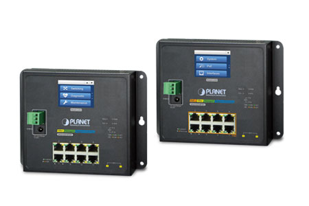 Industrial Flat-type L2+ Managed Switch with Color Touch LCD Series / PLANET Technology Corporation