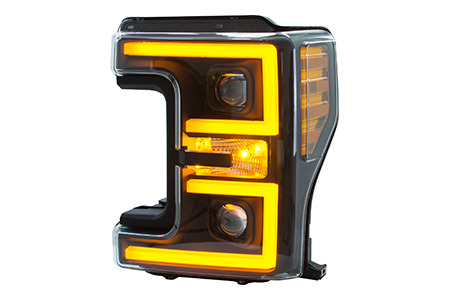 pickup/truck headlight with high performance dual color (amber/white)led light bar / Topower Co., Ltd.