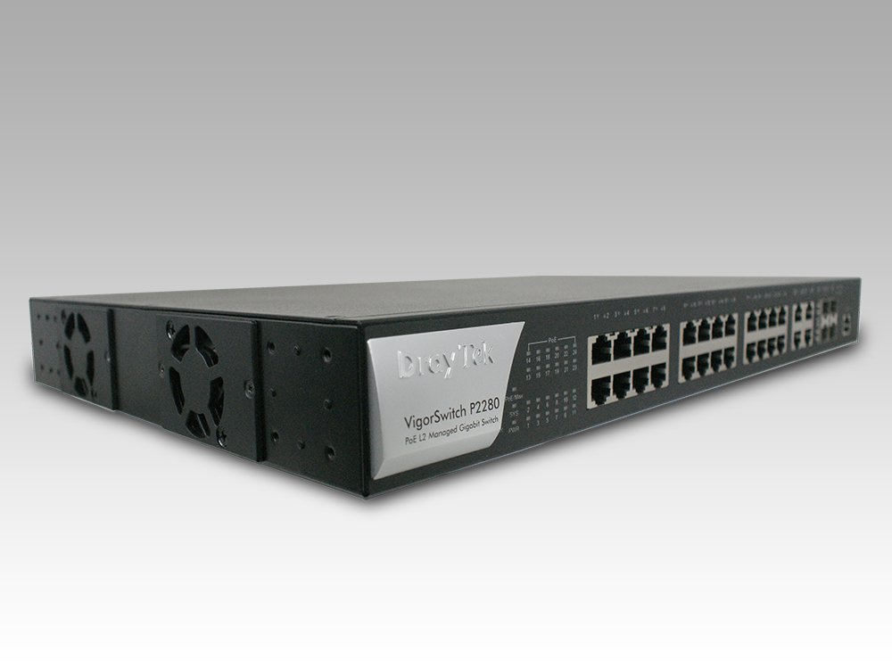 DrayTek VigorSwitch P2280 24-Port PoE L2 Managed Gigabit Switch