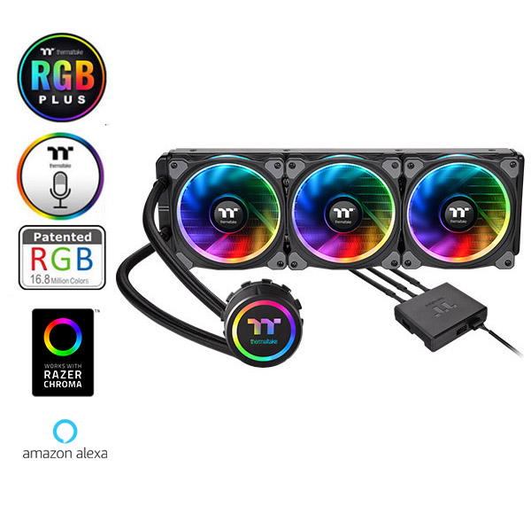 Floe Riing RGB 360 TT Premium Edition/All-In-One Liquid Cooling System/Braided Tube/Riing Plus RGB Software Fan 120*3 / Thermaltake Technology Co., Ltd.