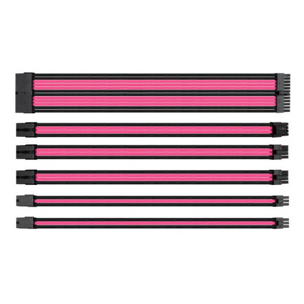 TtMod Sleeved Cable/ 300mm/ combo pack (Black & Pink) / Thermaltake Technology Co., Ltd.