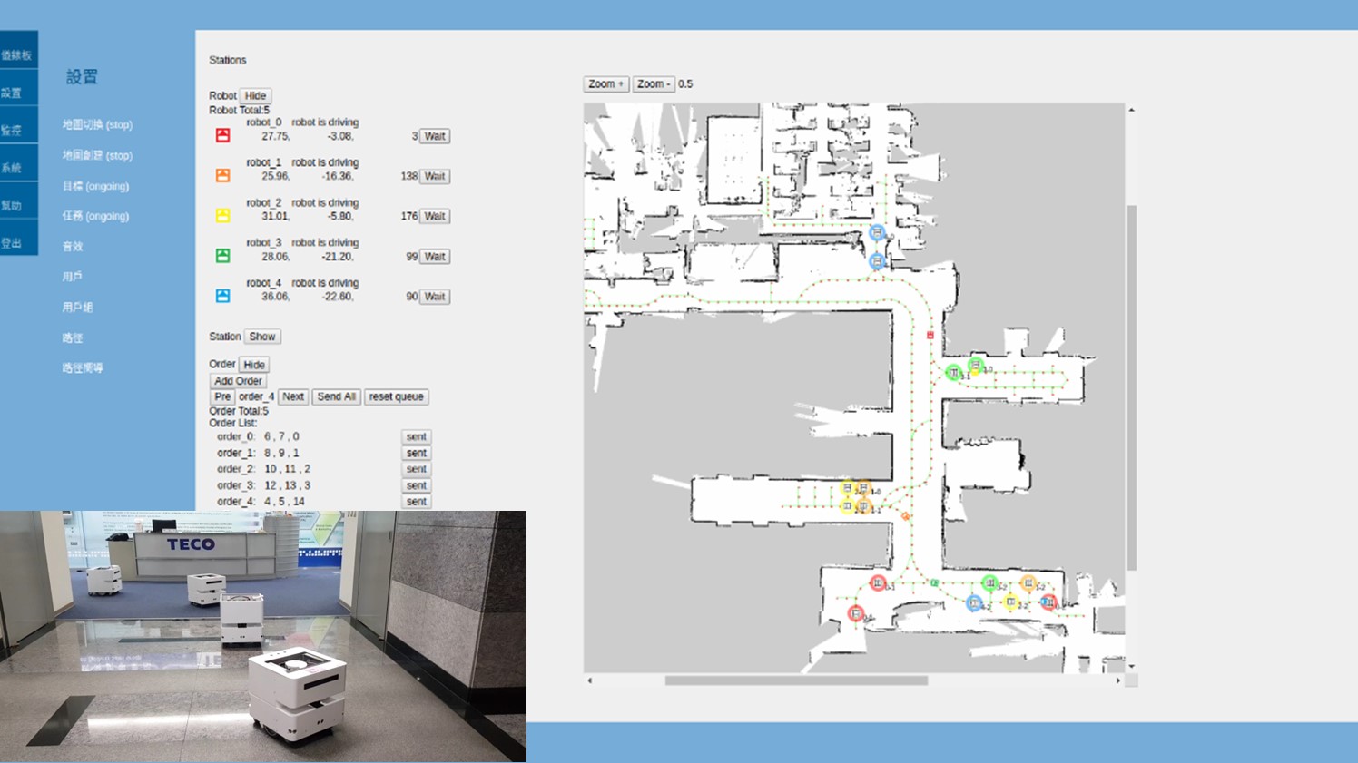 Multi-AGVs Intelligence Control System / TECO ELECTRIC & MACHINERY CO., LTD.