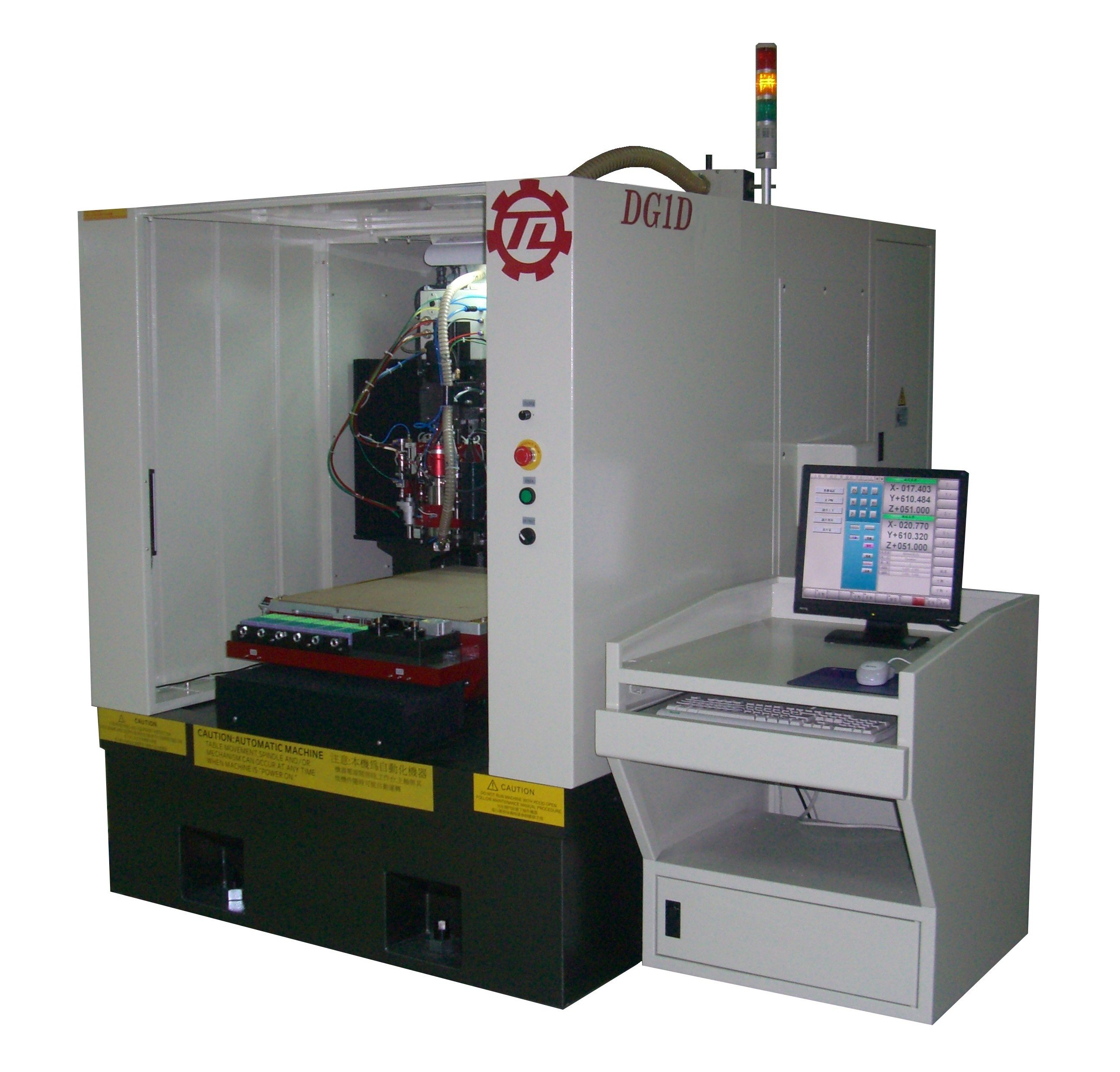 Single spindle CCD drilling machine