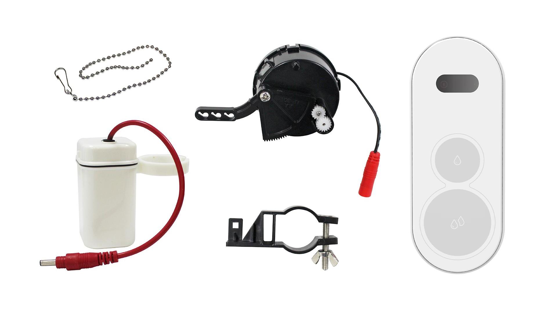 Touch-free easy installation sensor flush kit