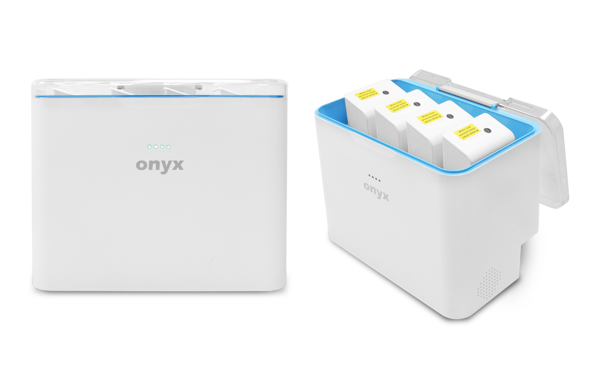 ONYX Healthcare Inc.-Ngân hàng nguồn điện y tế với 4 pin có thể thay đổi