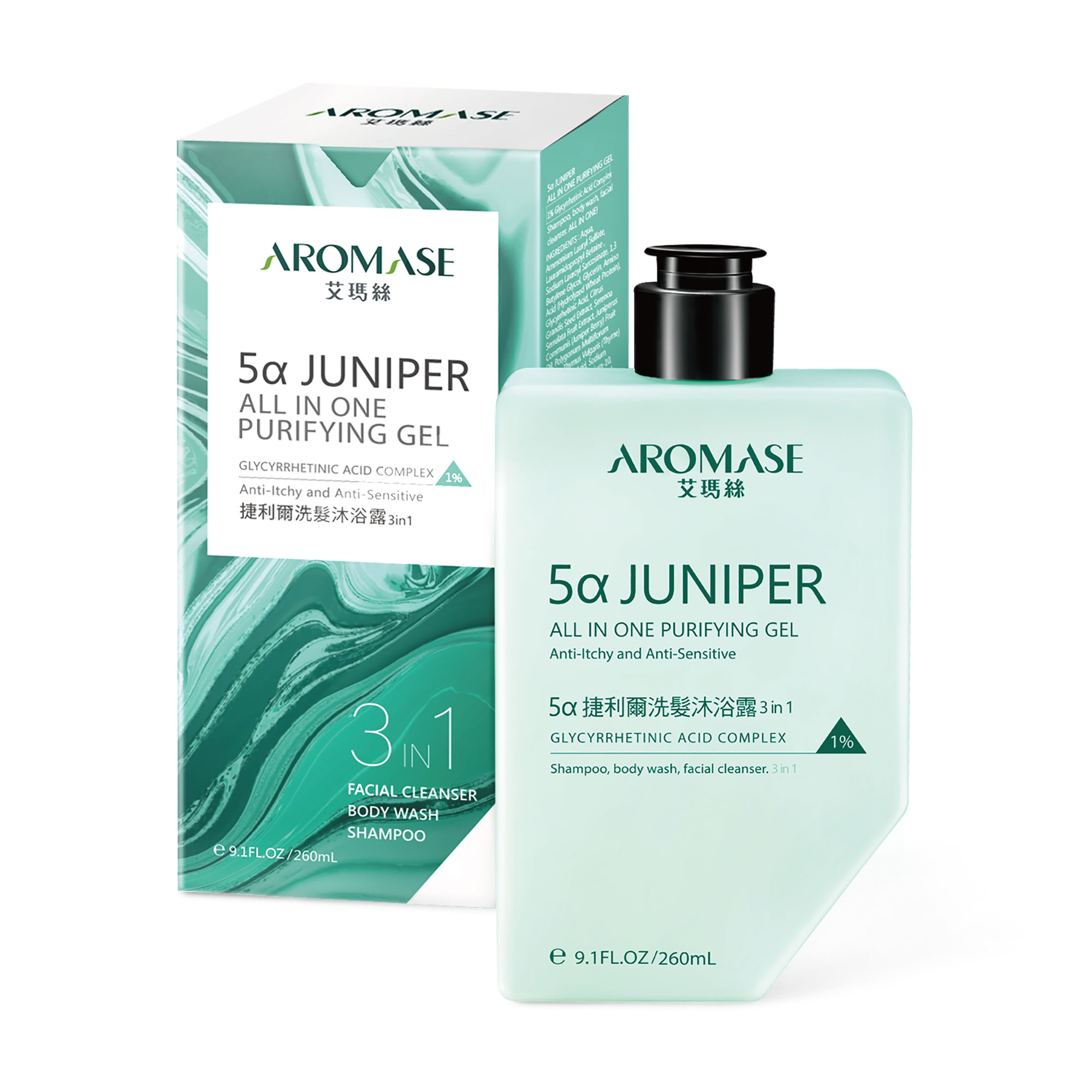 Bộ Sữa tắm gội toàn thân 5α Juniper Head-To-Toe Shampoo & Body Wash / MacroHI co., Ltd