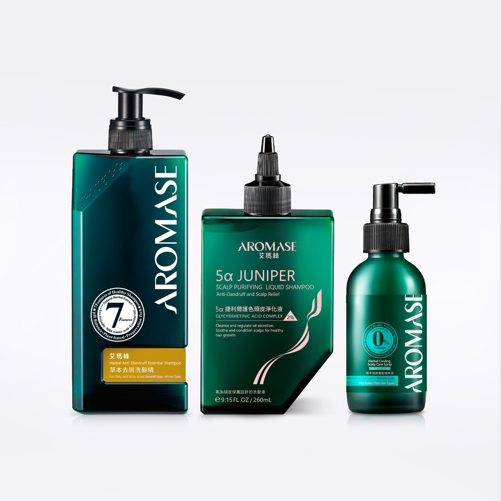 Bộ sản phẩm AROMASE "Giải Pháp Chăm Sóc Da Đầu Tại Nhà - 3 bước" / MacroHI co., Ltd