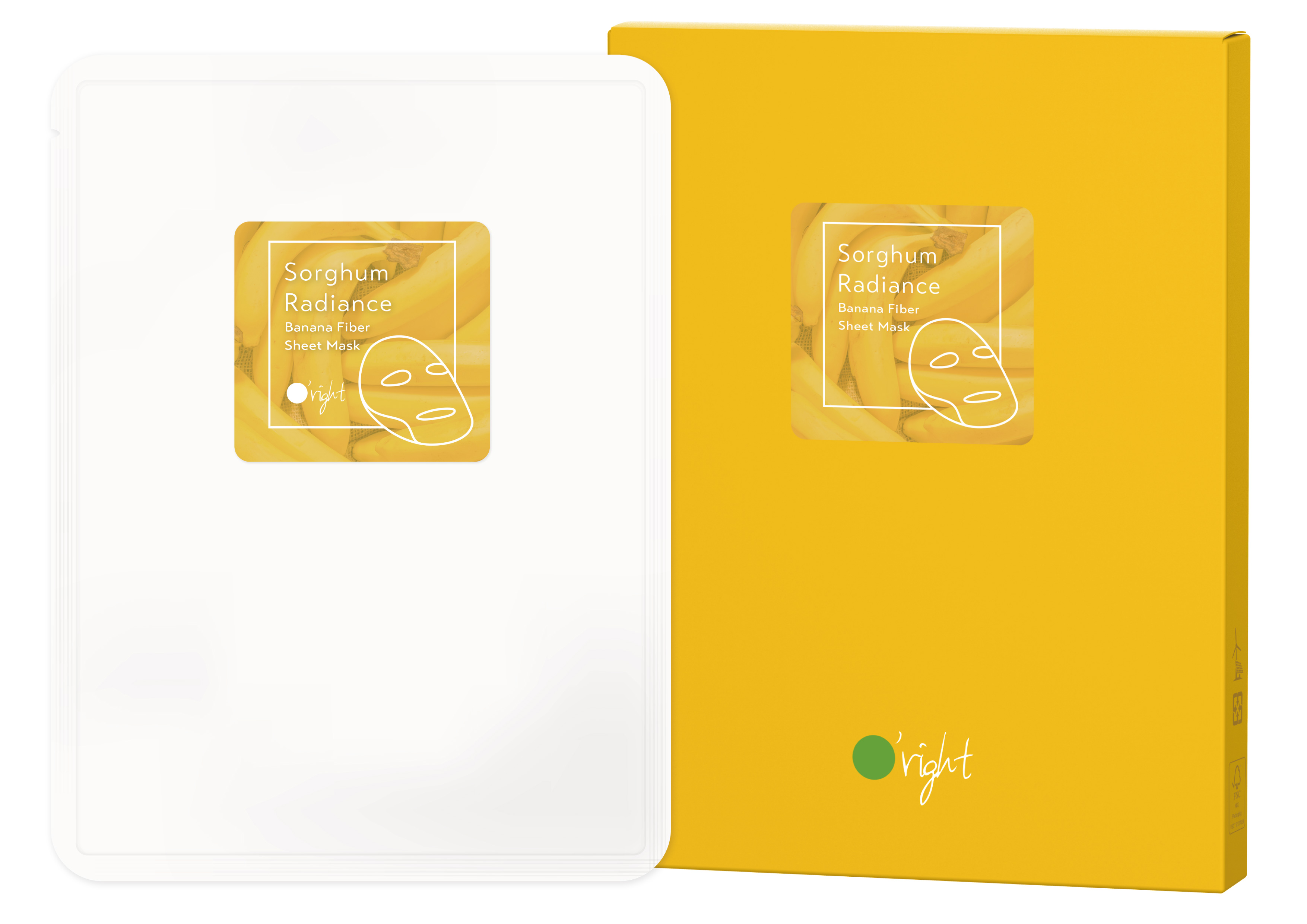 Sorghum Radiance Banana Fiber Sheet Mask