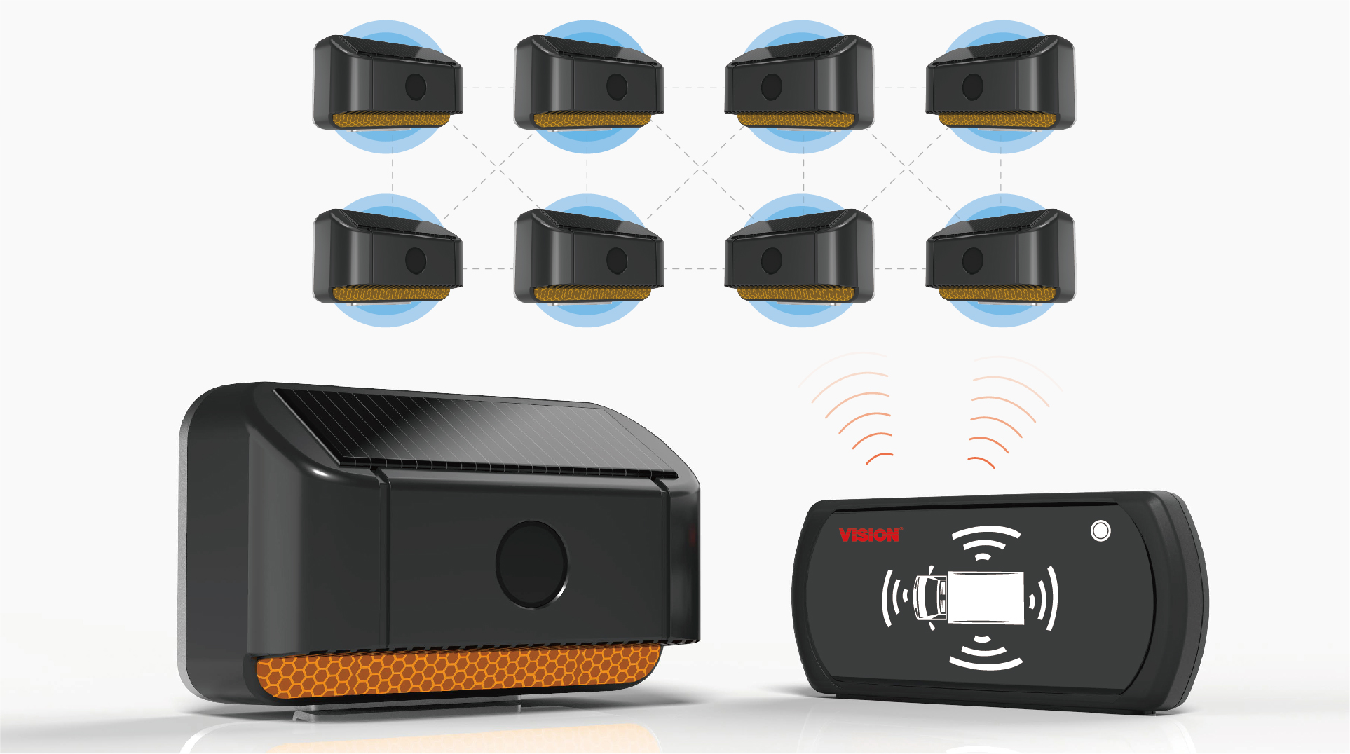 Solar wireless parking assist system