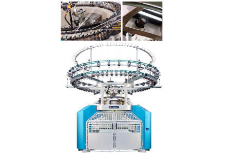 KF3B-0P High Speed 3-End Fleece Circular Knitting Machine + Fabric Defect Detection