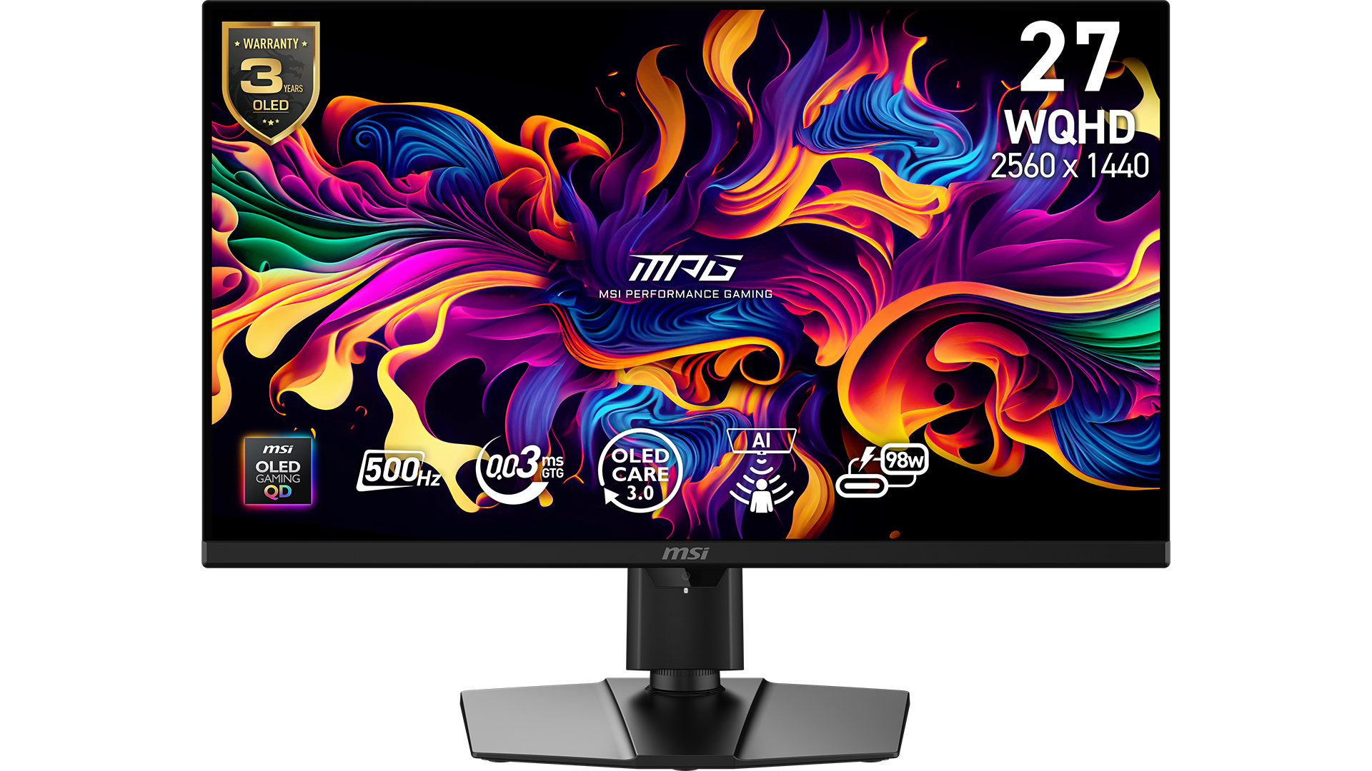 MPG 271QR QD-OLED X50 AI智能電競顯示器