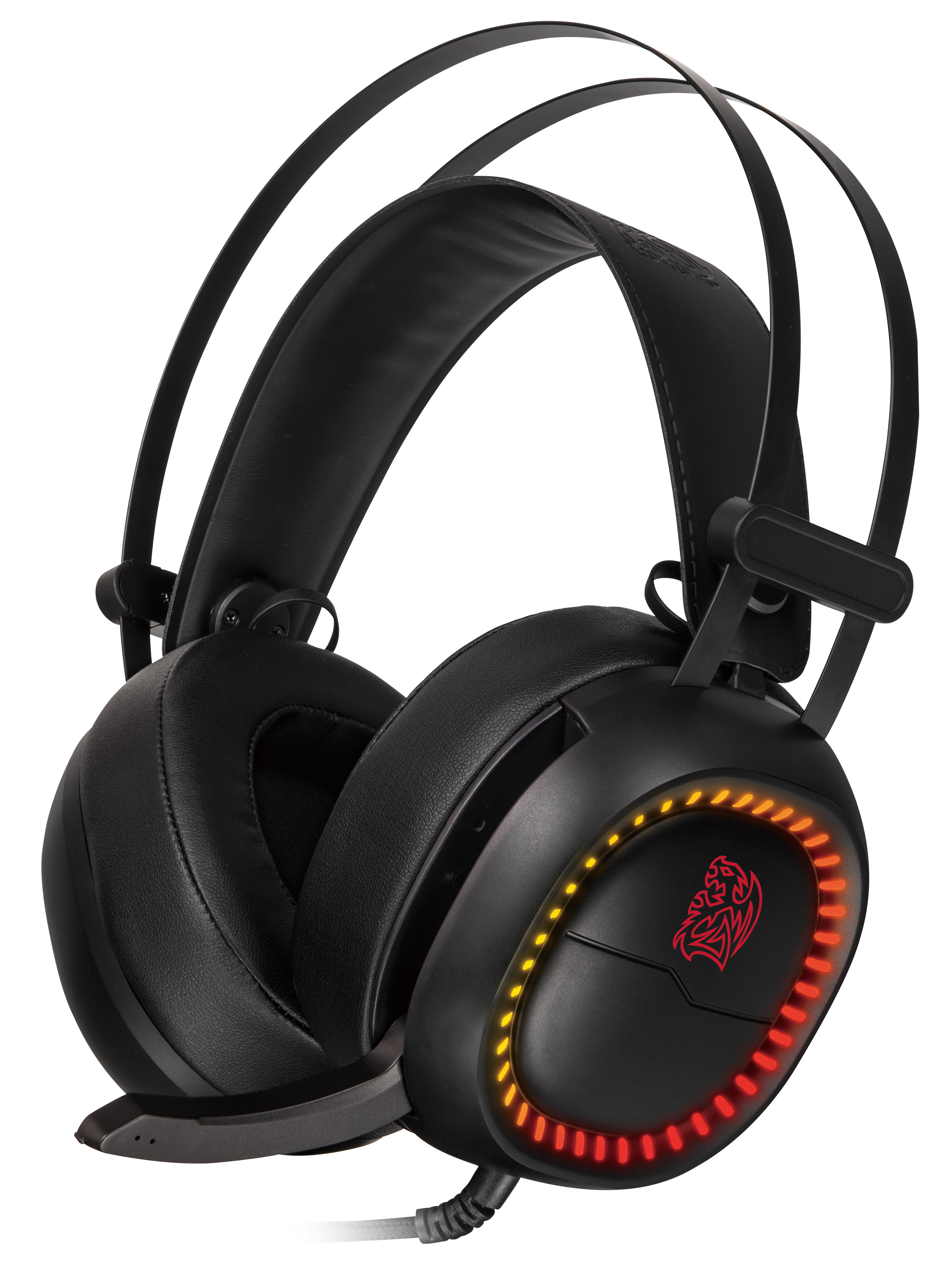 HT/SHOCK PRO RGB/Analog/(EC)Ear-cup/Black/Full size stereo headset with 7 Color LED, 3.5mm plug